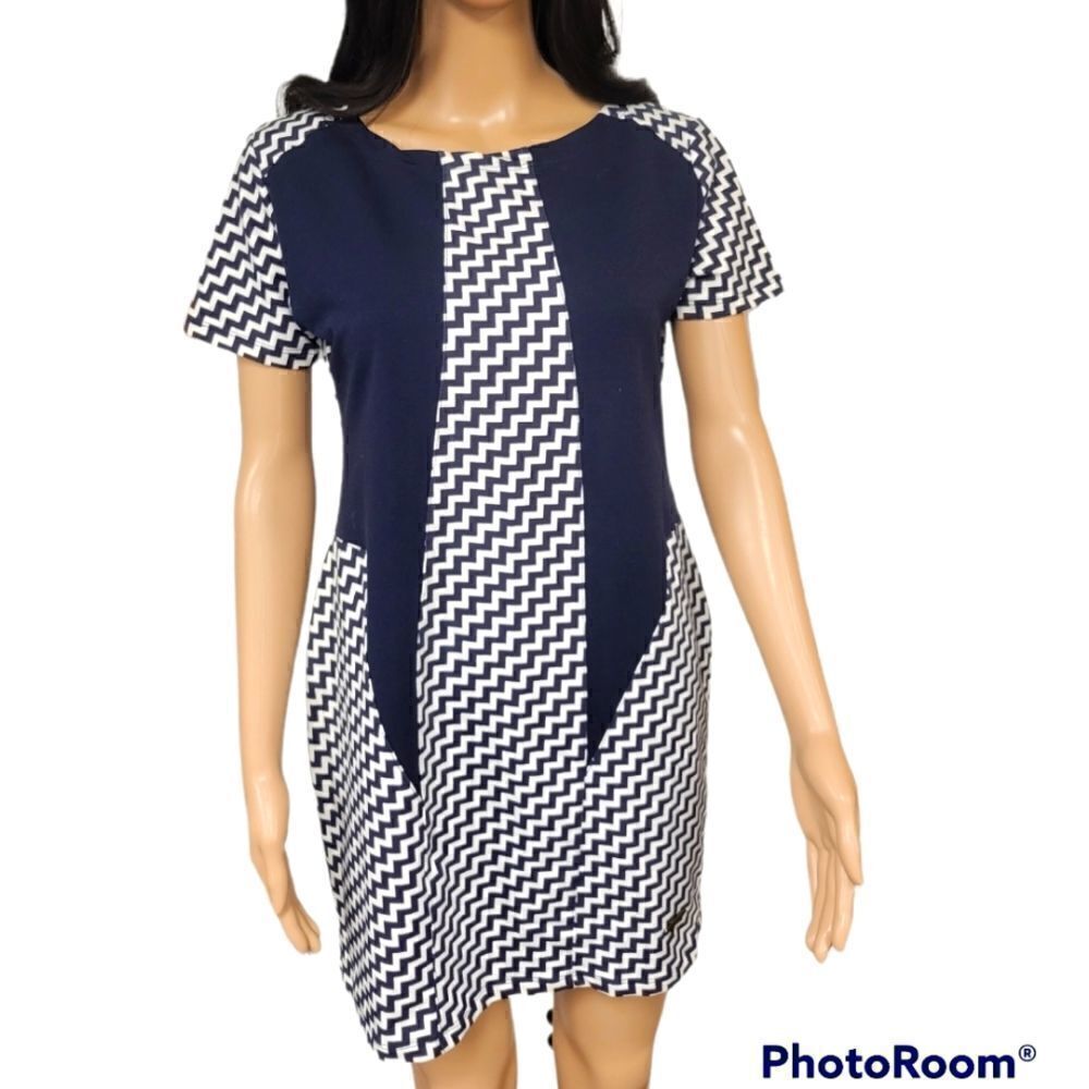 Imported Italian Chevron Mini Dress
